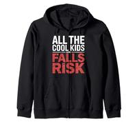 All The Cool Kids Are Falls Risk Clumsy People |- Zip Hoodie