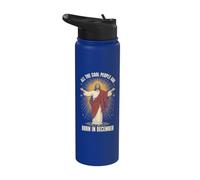 All The Cool People are Born in December Jesus Birthday Stainless Steel Insulated Water Bottle