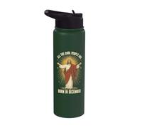 All The Cool People are Born in December Jesus Birthday Stainless Steel Insulated Water Bottle