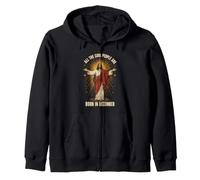 All The Cool People Are Born In December Jesus Birthday Zip Hoodie
