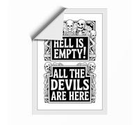 All The Devils Are Here Typography Unframed Wall Art Print A3 (42×29.7cm), Wall Decor for Living Room, Bedroom, Office & Home, Art Gift