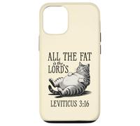 All The Fat Is The Lord’s Funny Retro Cat Christian Case for iPhone 12/12 Pro