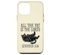 All The Fat Is The Lord’s Funny Retro Cat Christian Case for iPhone 12 mini