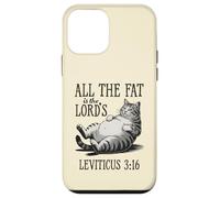 All The Fat Is The Lord’s Funny Retro Cat Christian Case for iPhone 12 mini