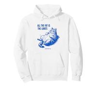 All The Fat Is The Lord’s Funny Retro Cat Christian Pullover Hoodie