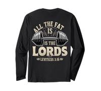 All The Fat is The Lords Christian Workout Jesus Christ Gym Long Sleeve T-Shirt
