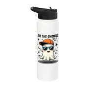 All The Ghouls Love Me Cool Halloween Ghost Stainless Steel Insulated Water Bottle
