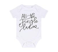 All The Jingle Ladies Swirl Baby Grow Vest, 3-6 Months, White