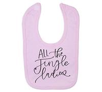 All The Jingle Ladies Swirl Cotton Baby bib - Pastel Pink