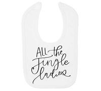 All The Jingle Ladies Swirl Cotton Baby bib - White