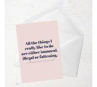 All The Things I Really Like To Do Greetings Card - Large Card