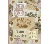 All Things Are Possible Hard Cover Notebook: Vintage Design with Positive Quotes on Cover | Plain Ruled Journal with hardcover for Work, School and Everyday Thoughts | 110 Pages