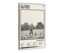 All Things Must Pass - Music Album Poster Canvas Poster Wall Art Decor Print Picture Paintings for Living Room Bedroom Decoration Frame-style 08x12inch(20x30cm)