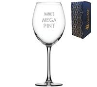 All Things Personalised Engraved Mega Pint Wine Glass, 19oz, Trial Quote, Novelty Birthday Gift, Funny Present, Modern Design, Engraved in the UK
