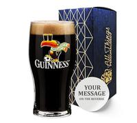 All Things Personalised Official Football Ireland Guinness Pint Glass, Engrave with Any Message for Any Occasion, Stylize with a Variety of Fonts, Laser Engraved, Gift Box Included