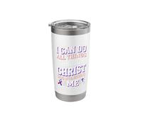 All Things Through Christ Congenital Heart Defect Awareness Stainless Steel Insulated Tumbler