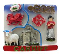 All Things Welsh Resin Magnet (RSN11) - Premium Wales Souvenir Fridge Magnet Featuring Iconic Welsh Symbols, Handcrafted Durable Resin Collectible Gift Keepsake, Vibrant Multi-Design Display