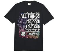 All Things Work Together for Good Bible Verse Romans 8:28 Comfort Colors Adult Heavyweight T-Shirt