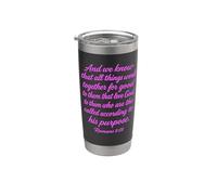 All Things Work Together for Good Romans 8:28 Bible Verse Stainless Steel Insulated Tumbler