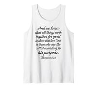 All Things Work Together for Good Romans 8:28 Christian Pray Tank Top