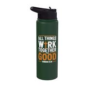 All Things Work Together for Good Romans 8:28 Stainless Steel Insulated Water Bottle