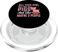 All This Girl Cares About Are Pigs And Like Maybe 3 People PopSockets PopGrip for MagSafe