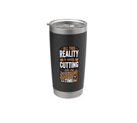 All This Reality Cutting Into Bookbinding Time Stainless Steel Insulated Tumbler