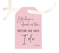 All Tied Up UK Ltd Hen Party Drinks Bottle Tags - Pink Bride Tribe Bottle Tags x 10 Pack with STraws