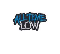 All Time Low Blue Silver Pop Punk Ban Patch Badge Embroidered Iron on Applique Souvenir Accessory