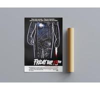 All Tme Great Horror Movie Posters Friday The 13Th Wall Art (A4 Size 21cmx29.7cm)