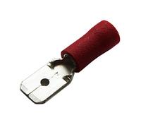 All Trade Direct 100 x Red 6.3mm Male Spade Connector Push On Car Radio Speaker Crimp Terminal