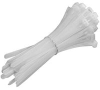 All Trade Direct 100 X White Cable Ties 200Mm X 4.8Mm Zip Tie Wraps Bases All Sizes Stocked
