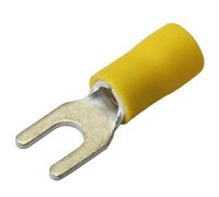 All Trade Direct 100 x Yellow 4.3mm Fork Insulated Wire Connector Electrical Crimp Terminal