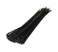 All Trade Direct 1000 Black Nylon Zip Cable Ties, 300mm x 4.8mm, Pack of 1000