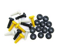 All Trade Direct 12 Pk Mixed Colour Plastic Number Plate Bolts & Nuts
