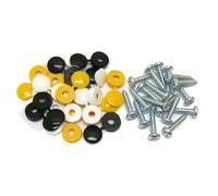 All Trade Direct 18 Pk Caps & Screws Car Number Plate Fixing Fitting Kit