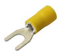 All Trade Direct 20 x Yellow 5.3mm Fork Insulated Wire Connector Electrical Crimp Terminal