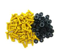 All Trade Direct 200 Pcs Number Plate Caps Screws Bolts Nuts Fitting Fix