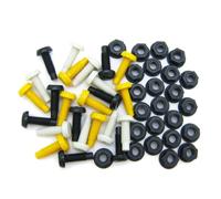 All Trade Direct 48 Pcs Number Plate Bolts Nuts Caps Screws Fitting Fix