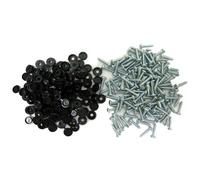 All Trade Direct 600 Pcs BLACK NUMBER PLATE CAPS SCREWS BOLTS NUTS FITTING FIX