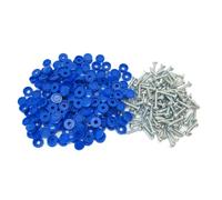 All Trade Direct 600 Pcs BLUE NUMBER PLATE CAPS SCREWS BOLTS NUTS FITTING FIX