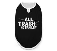 All Trash No Trailer Dog and Cat Clothes Summer T-Shirt Graphic Vest Sleeveless Pet Tank Top