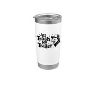 All Trash No Trailer Redneck Ironic Opossum Quote Gift Stainless Steel Insulated Tumbler