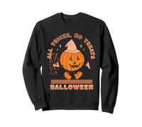 All Tricks No Treats Pumpkin Funny Halloween Design Sweatshirt