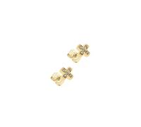 All We Are Chakana Inca Cross Crystal Stud Earrings For Women - Silver or Gold Tone Options