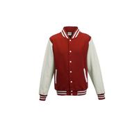 All We Do Is Kids Varsity Jacket Fire Red/White 12-13