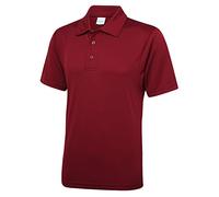 All We Do Is Mens Wicking Polo Shirt Burgundy S