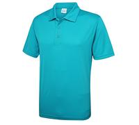 All We Do Is Mens Wicking Polo Shirt Turquoise S