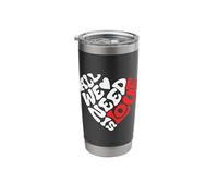 All we Need is Love, Love, Heart Design, Retro and Modern Stainless Steel Insulated Tumbler