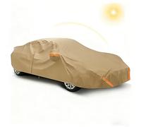 All Weather Car Cover Compatible With BMW 7 Series E32 Standard 1986-1994,Waterproof UV Resistant Breathable Oxford Fabric Full Protection With Side Zipper Reflective Strip Storage Bag